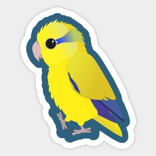 Cute yellow pacific parrotlet Sticker